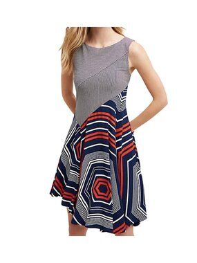 Maeve Anthropologie Sleeveless Cameron Asymmetrical Dress Size L
